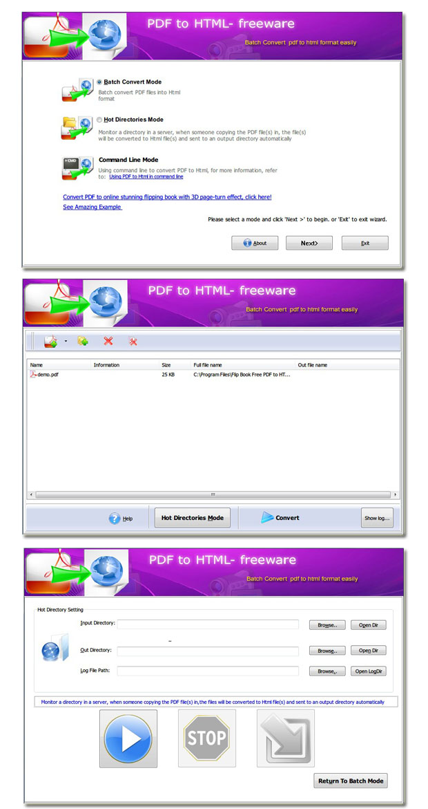 Windows 7 Flash Converter Free PDF to HTML 2.7 full