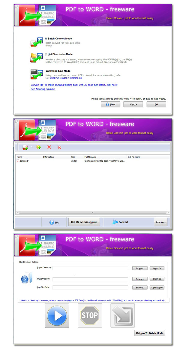 flash converter free pdf to word screenshot