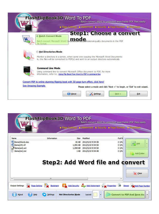 flash converter free word to pdf steps