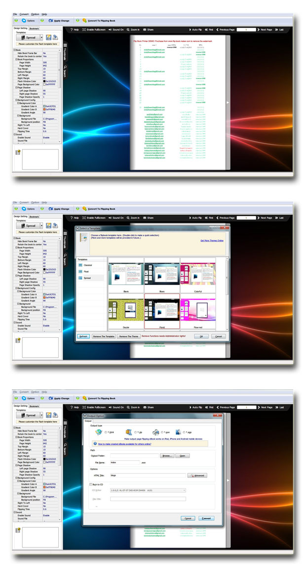 Flash Converter Printer screenshot