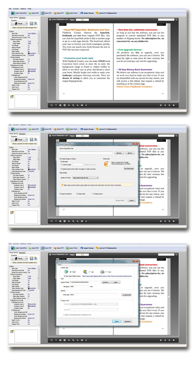 Free Openoffice to Flash Converter screenshot