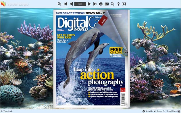 Windows 8 PDF to Flash Converter Themes for Underwater World full